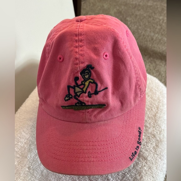 Life Is Good Accessories Womens Pink Baseball Cap Life Is Good Logo